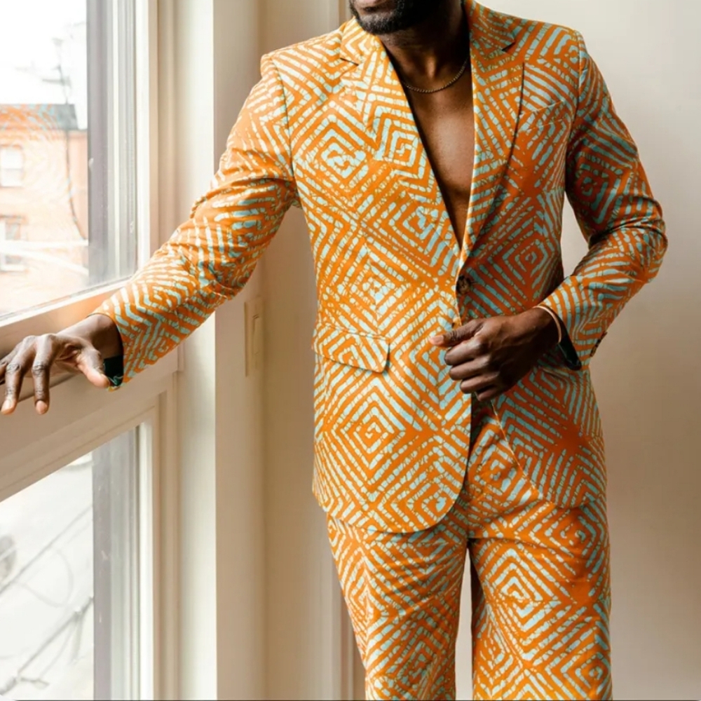 🆕️Hami Men Lightweight Ankara Blazer.
